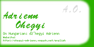 adrienn ohegyi business card